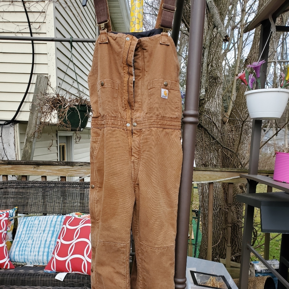 Ladies Carhartt Quilt Lined Bibs